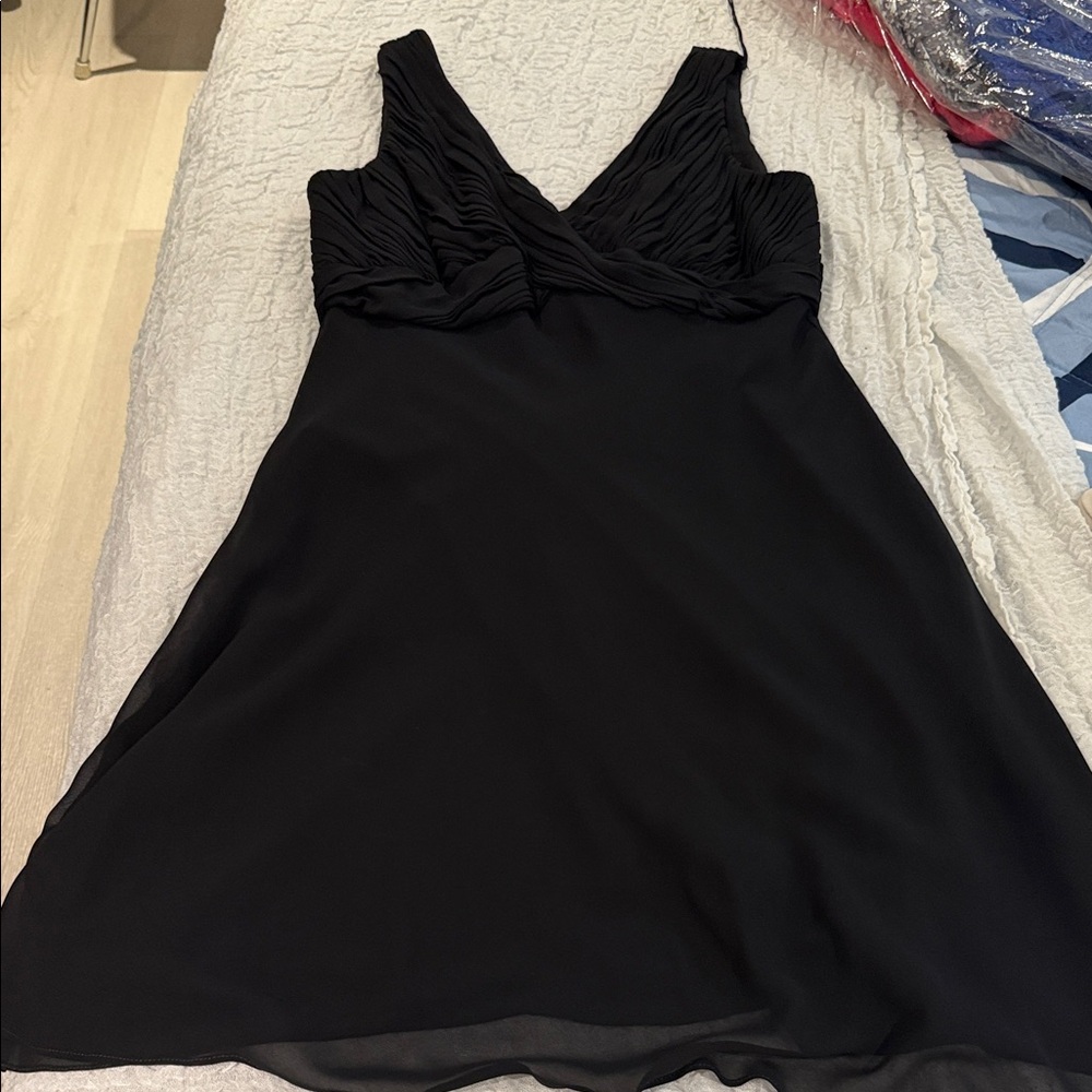 Adrianna Papell Black Midi Dress